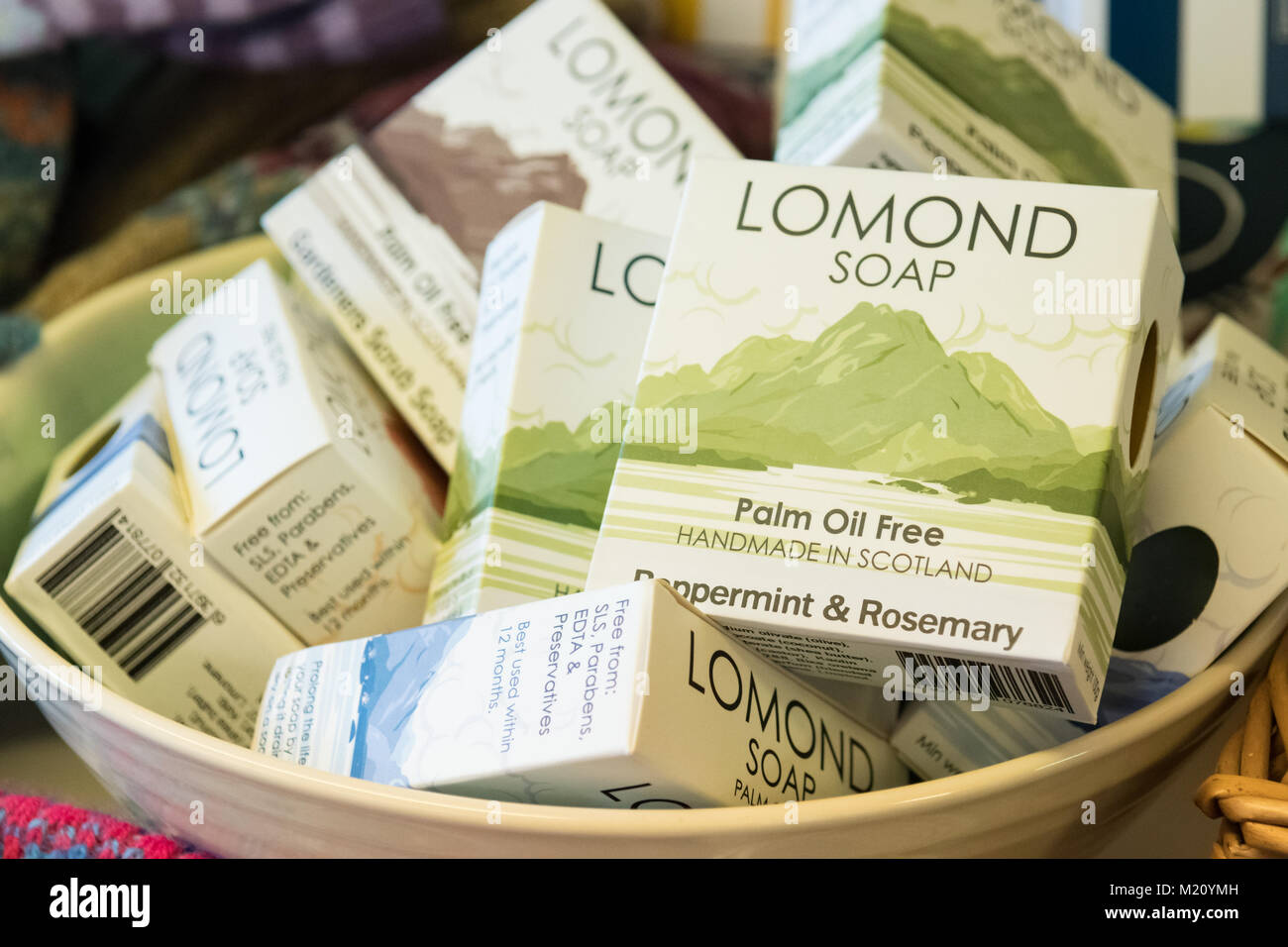 Palm Oil Free soap-Lomond Seife - handgemachte Seife in Schottland, UK Stockfoto