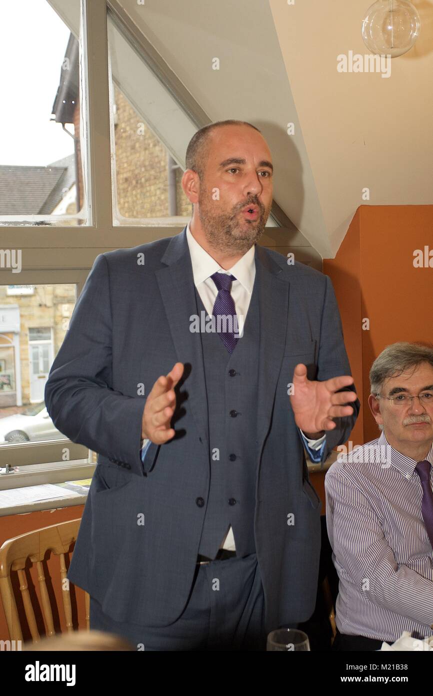 Bill Etheridge MDEP eine Rede an der Mid Sussex UKIP Zweig Abendessen. Stockfoto