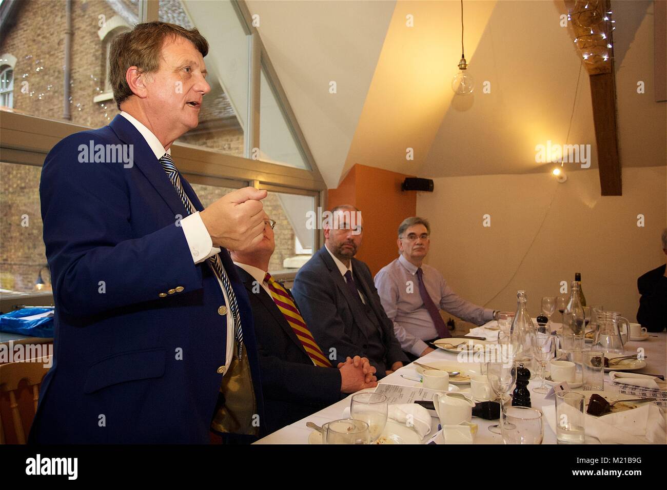 Gerard Batten MDEP bei Mid Sussex UK Independence Party Abendessen 2018 Stockfoto