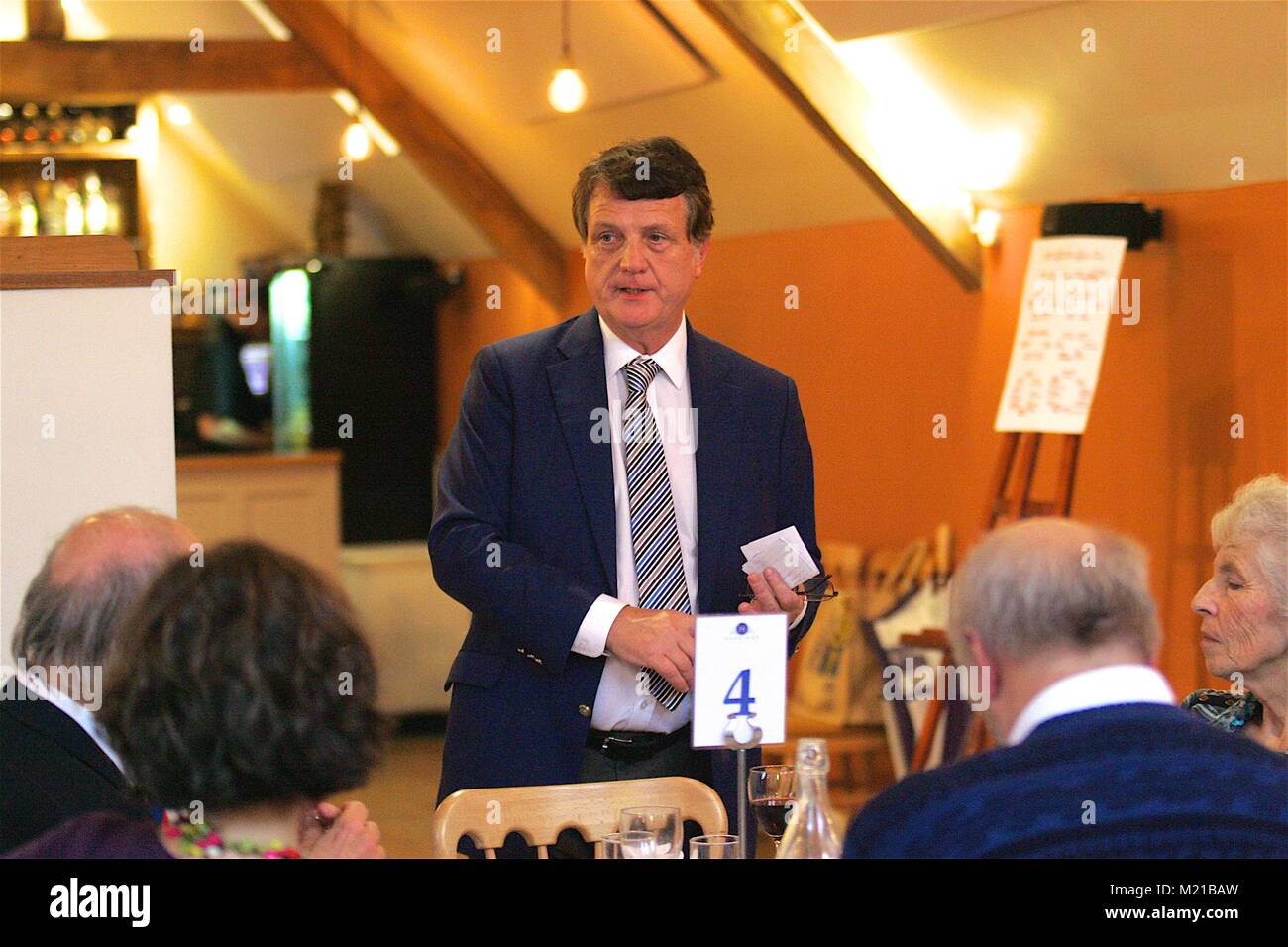 Gerard Batten MDEP bei Mid Sussex UK Independence Party Abendessen 2018 Stockfoto