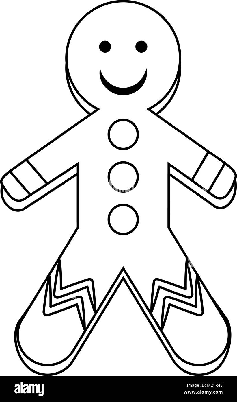 Lebkuchen cookie isoliert Stock Vektor