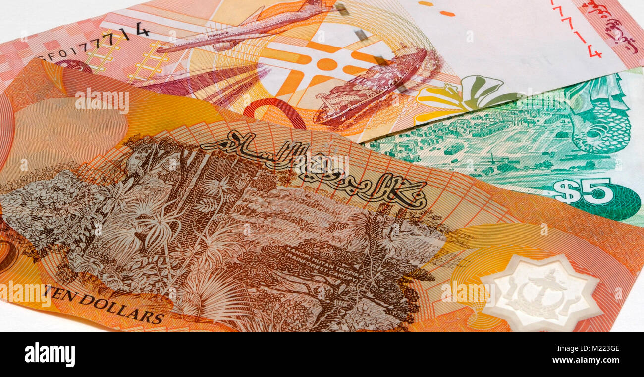 Malaiische Halbinsel Währung Banknoten Stockfoto