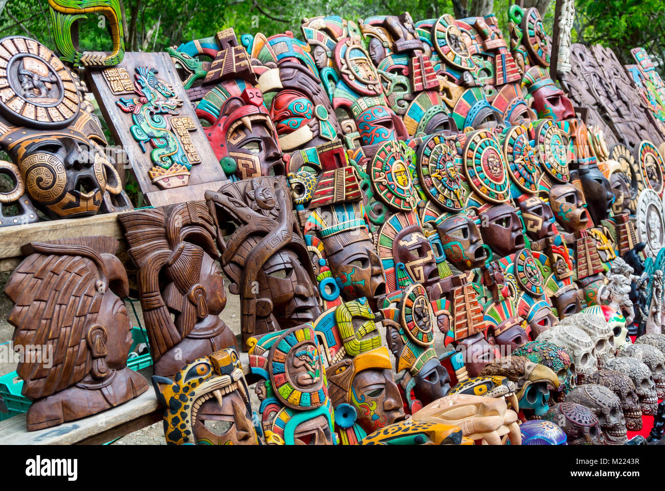 Mayan Souvenirs Chichen Itza Mexico Stockfotos und -bilder Kaufen - Alamy