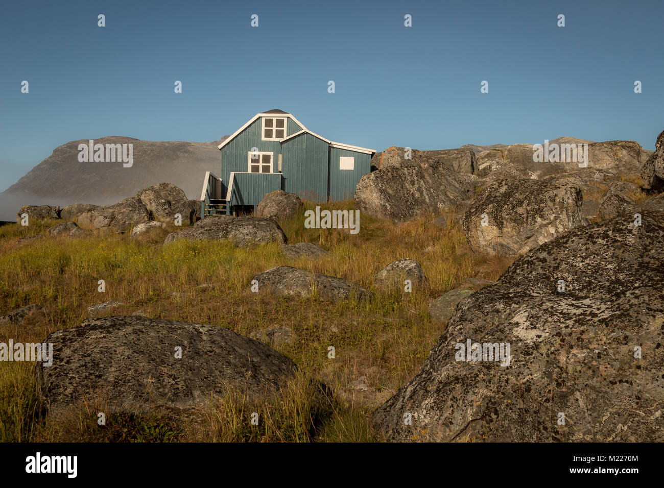 Wohnungen in Nanortalik, Grönland Stockfoto