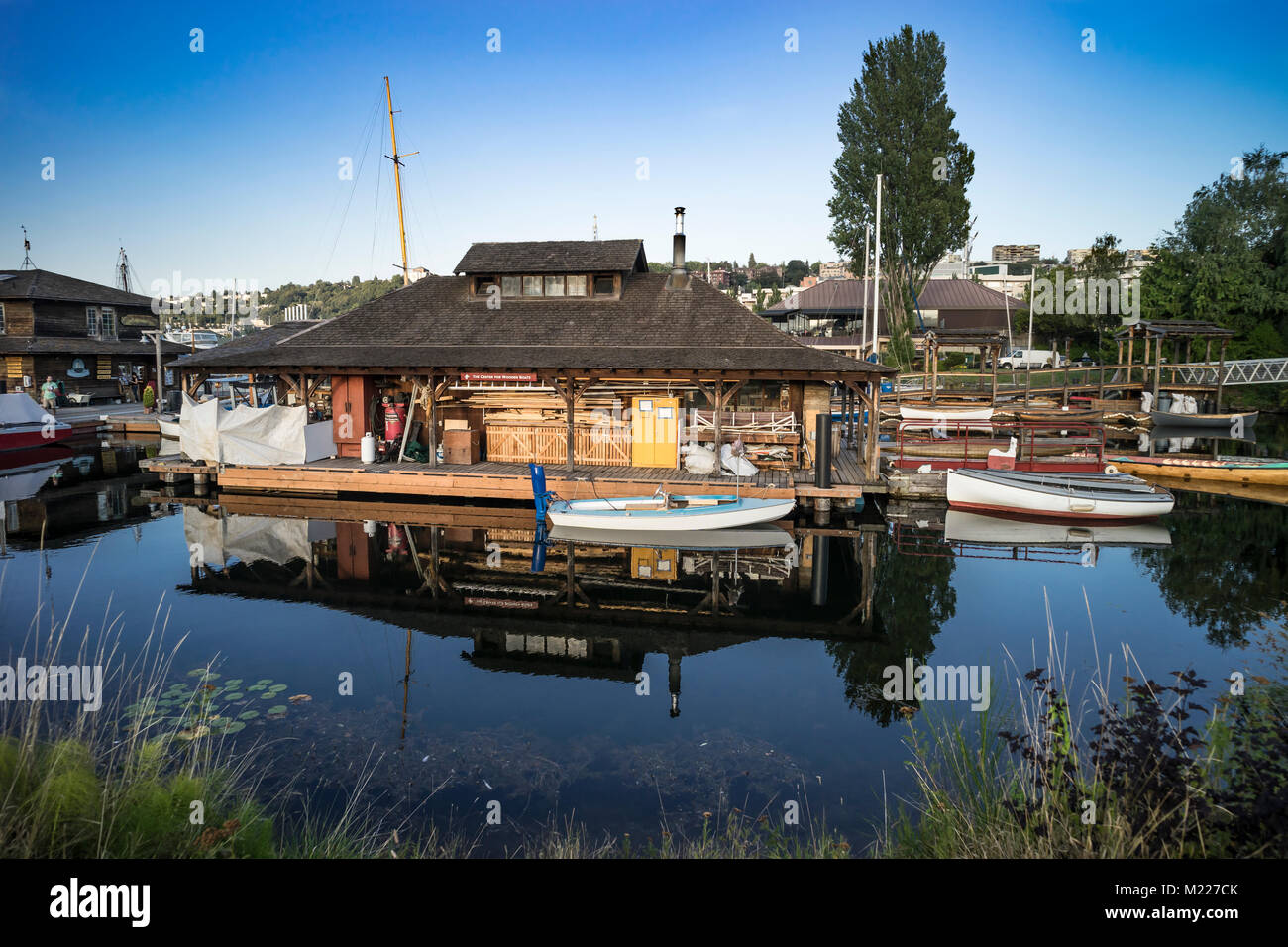 Zentrum für Boote aus Holz, South Lake Union, Seattle, Washington, USA Stockfoto