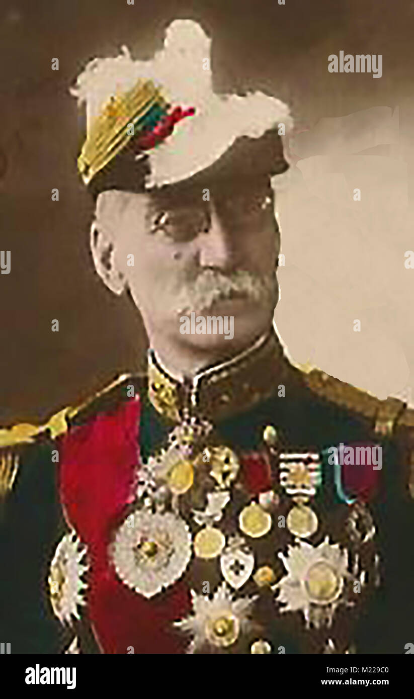 Erster Weltkrieg (1914-1918) aka Der Große Krieg oder Weltkrieg - Grabenkämpfe - Porträt von Joseph Simon Gallieni, Militärgouverneur von Paris. Stockfoto