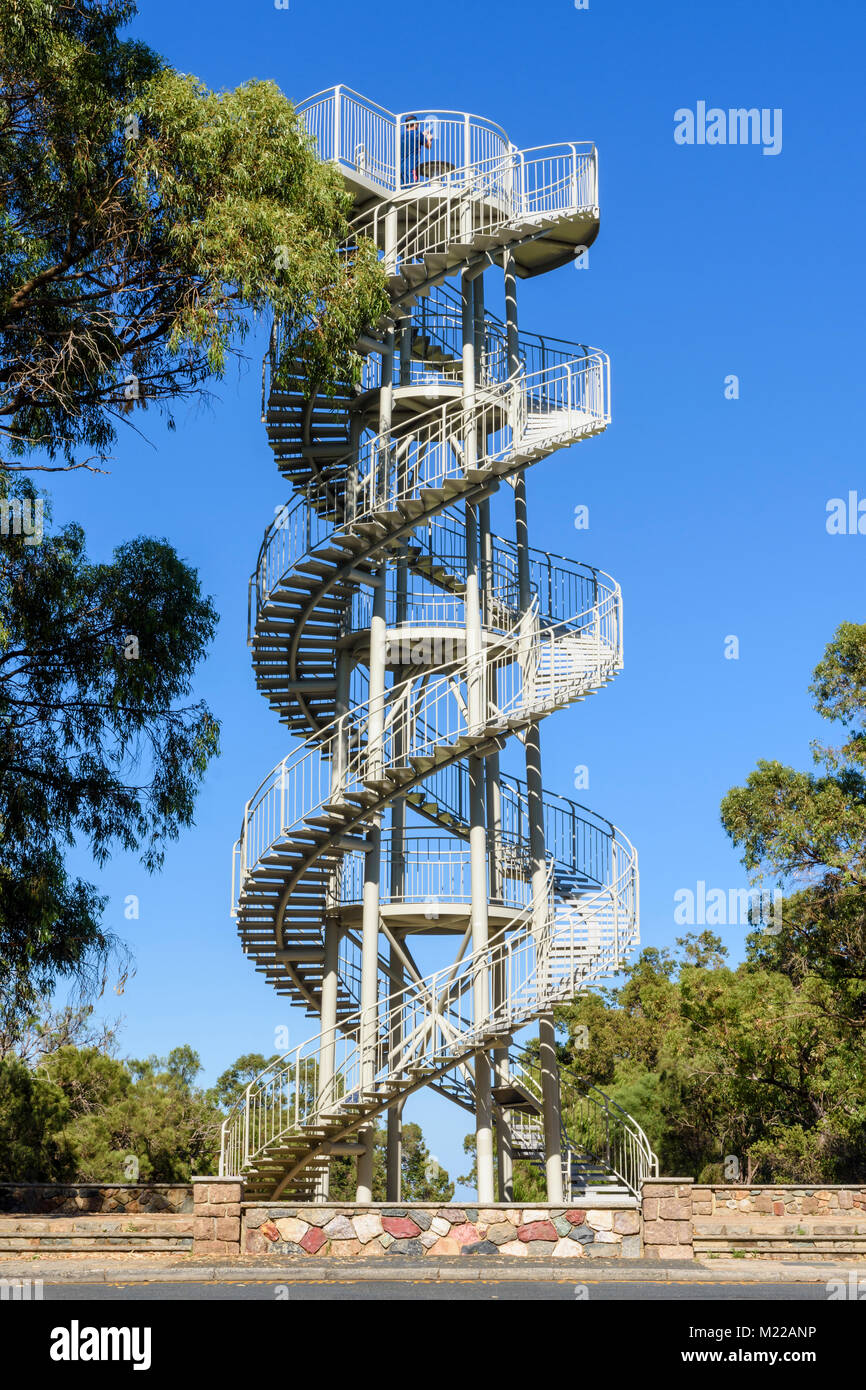 Die 101 Schritt doppelte Wendeltreppe DNA-Tower, Kings Park, Perth, Western Australia, Australien Stockfoto