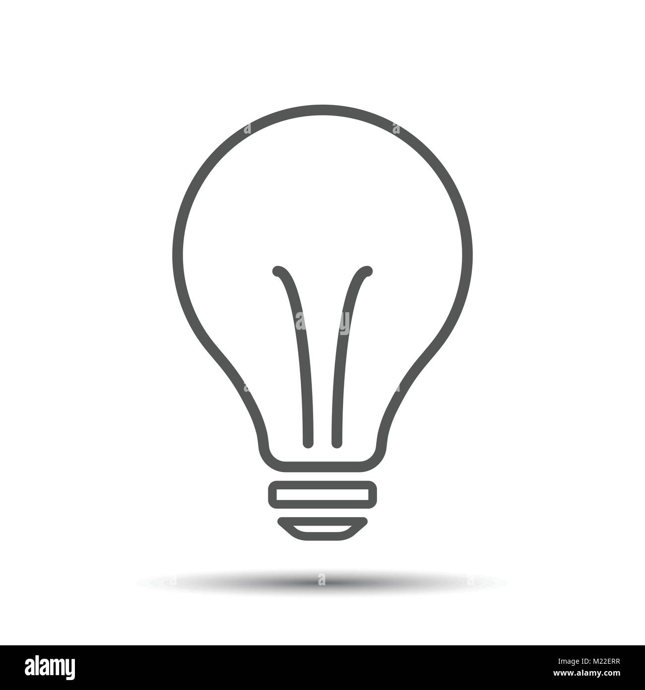 Halogen Glühbirne Symbol. Glühlampe unterzeichnen. Strom- und Idee