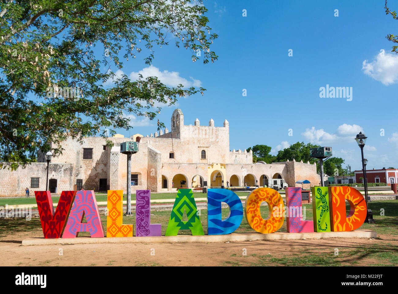 Valladolid, Yucatan, Mexiko, Convento de San Bernardino de Siena Stockfoto