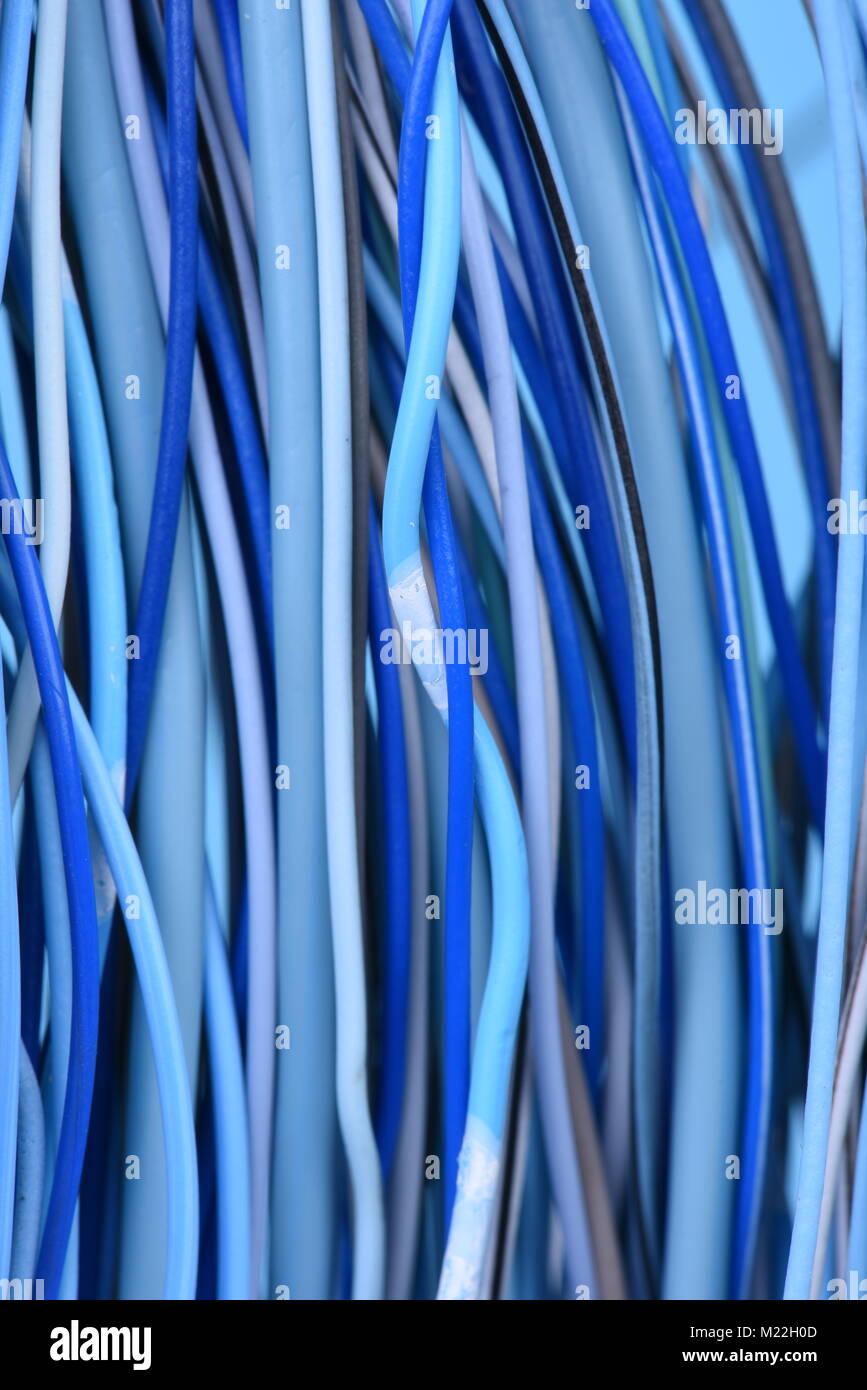 Farbige elektrische Kabel Stockfoto
