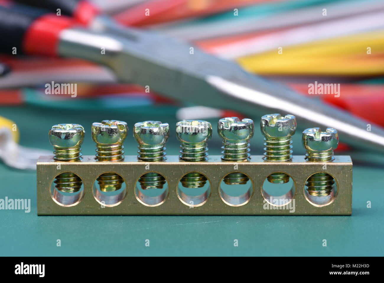 Komponente in elektrischen Installationen verwendet Stockfoto
