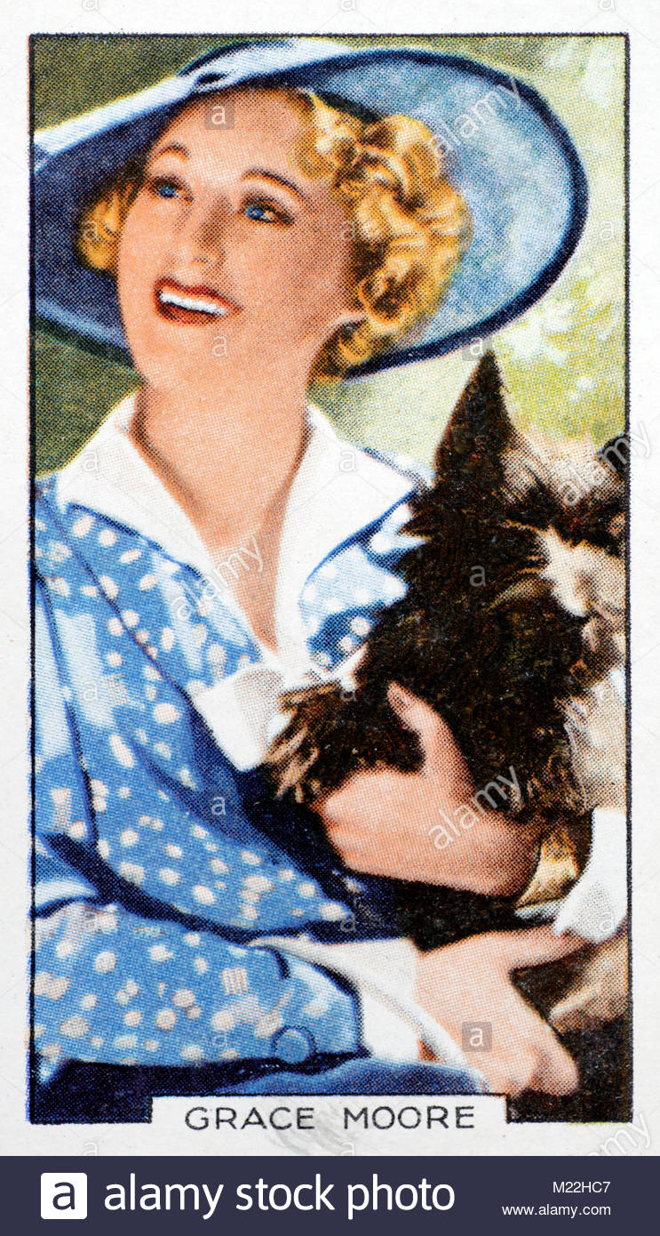 Die amerikanische Schauspielerin und Opern Sopran Grace Moore 1898 - 1947 Stockfoto