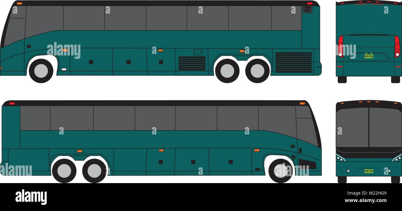 Long Distance Bus oder Bus Stock Vektor