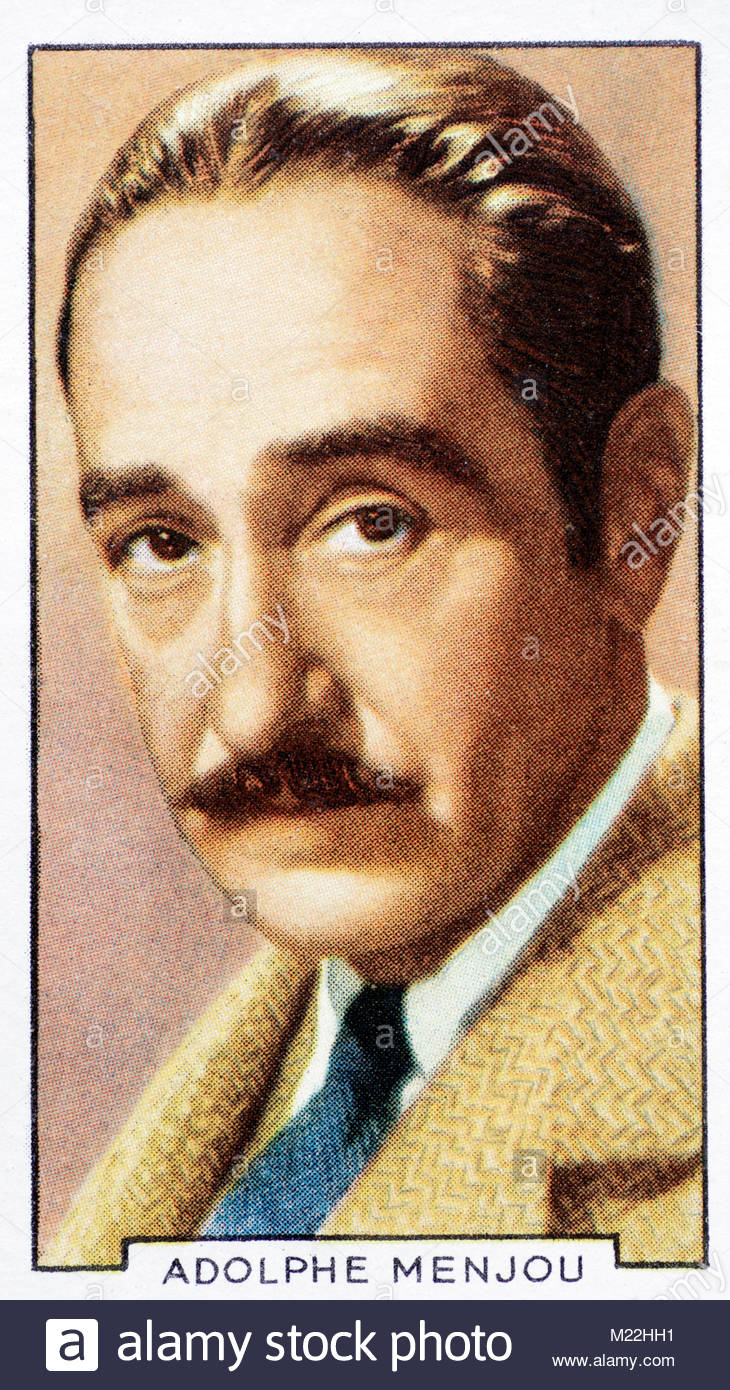 Amerikanischer Schauspieler Adolphe Menjou 1890 - 1963 Stockfoto