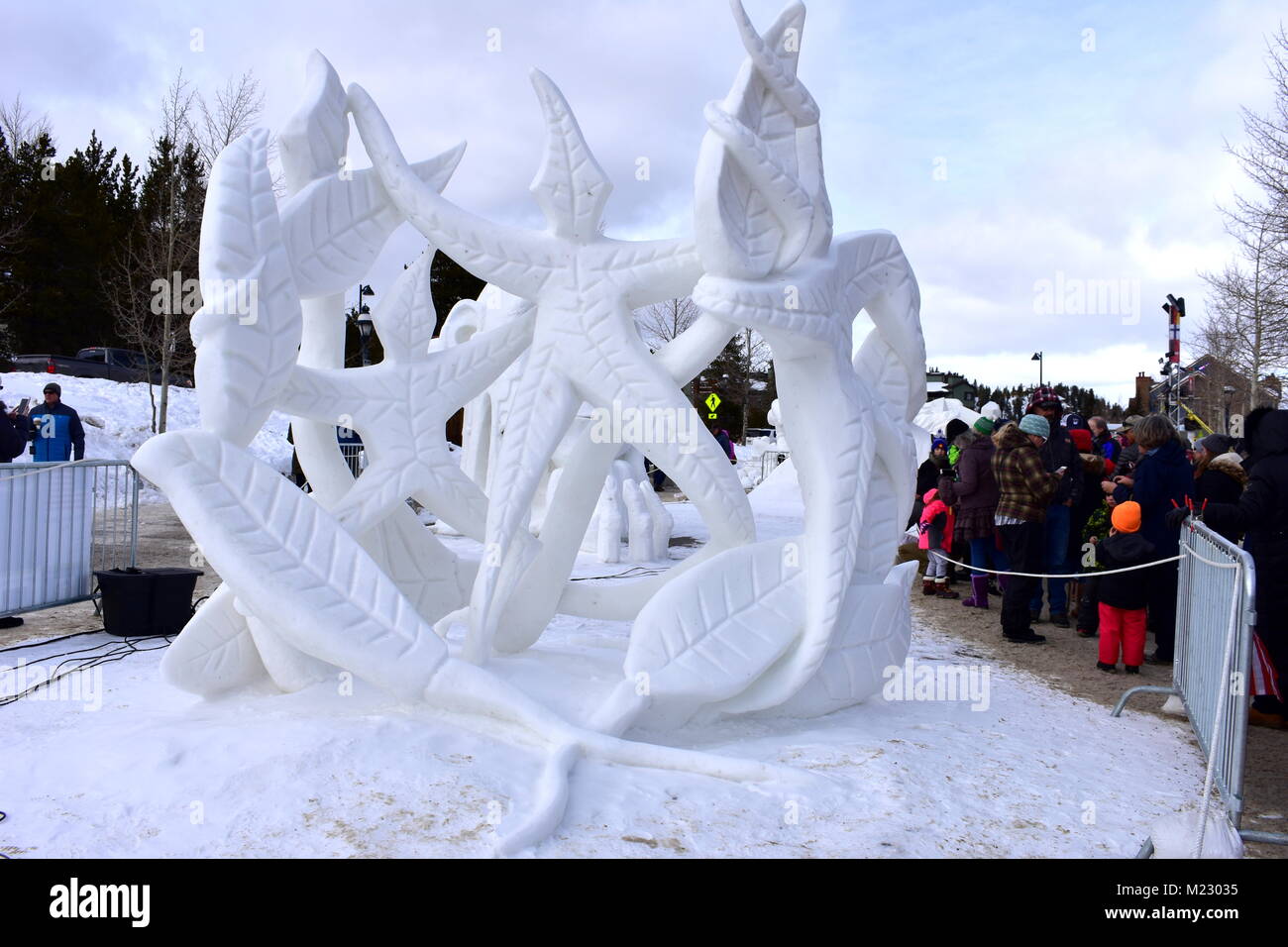 Breckenridge, Colorado, USA: Jan 28, 2018: Team Wisconsin - Vogt: "ein Tanz Devine' Schnee Skulptur Meisterschaft Stockfoto