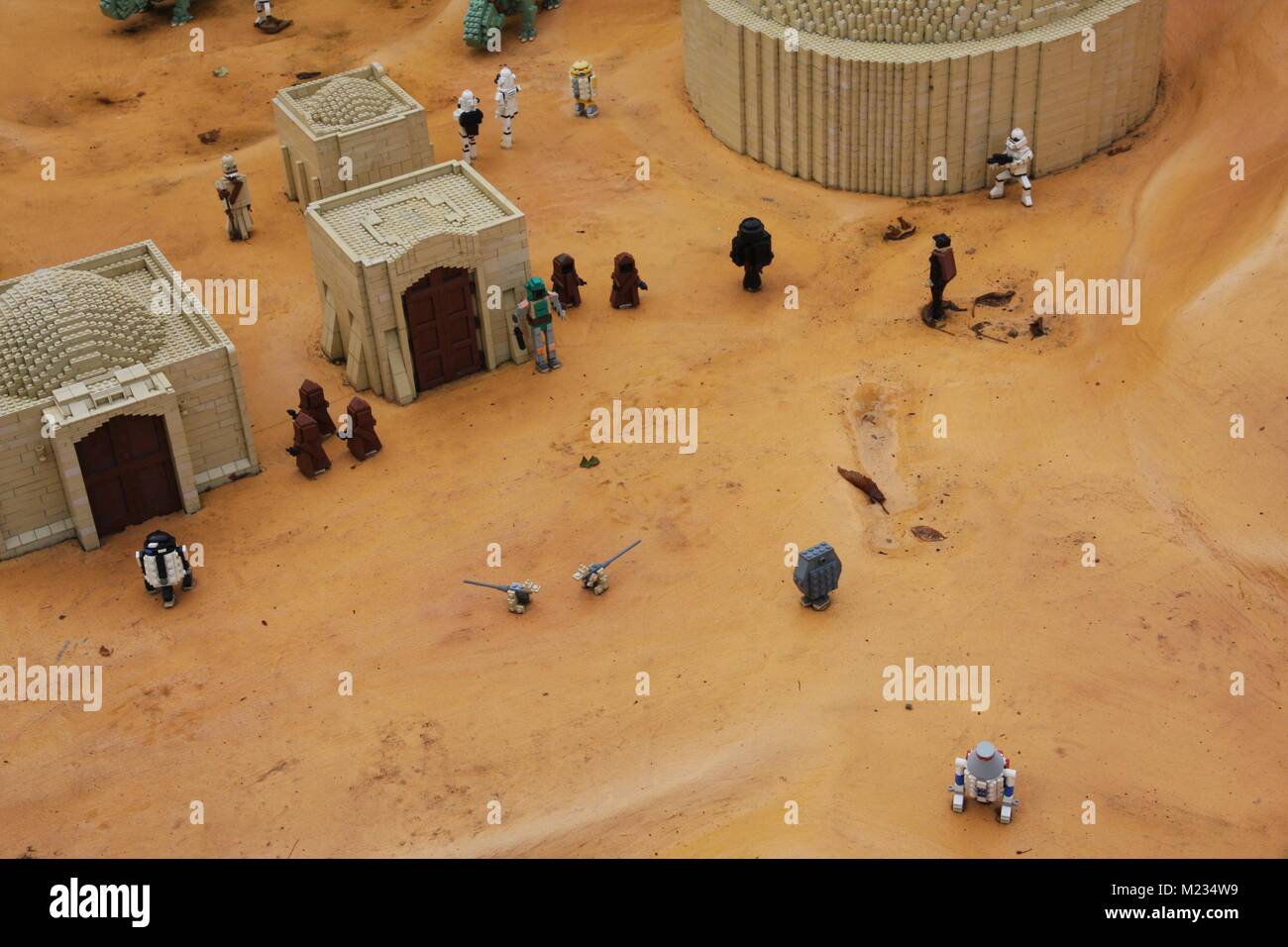 Lego Planeten Tatooine - LEGOLAND Billund, Dänemark Stockfoto