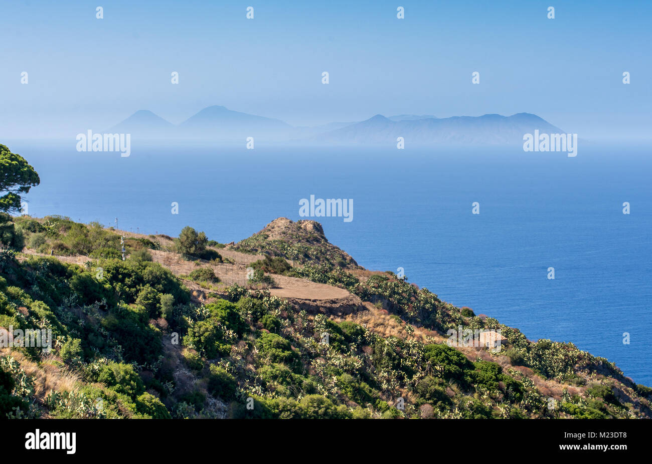 Ein Blick auf die Äolischen Inseln Stockfoto