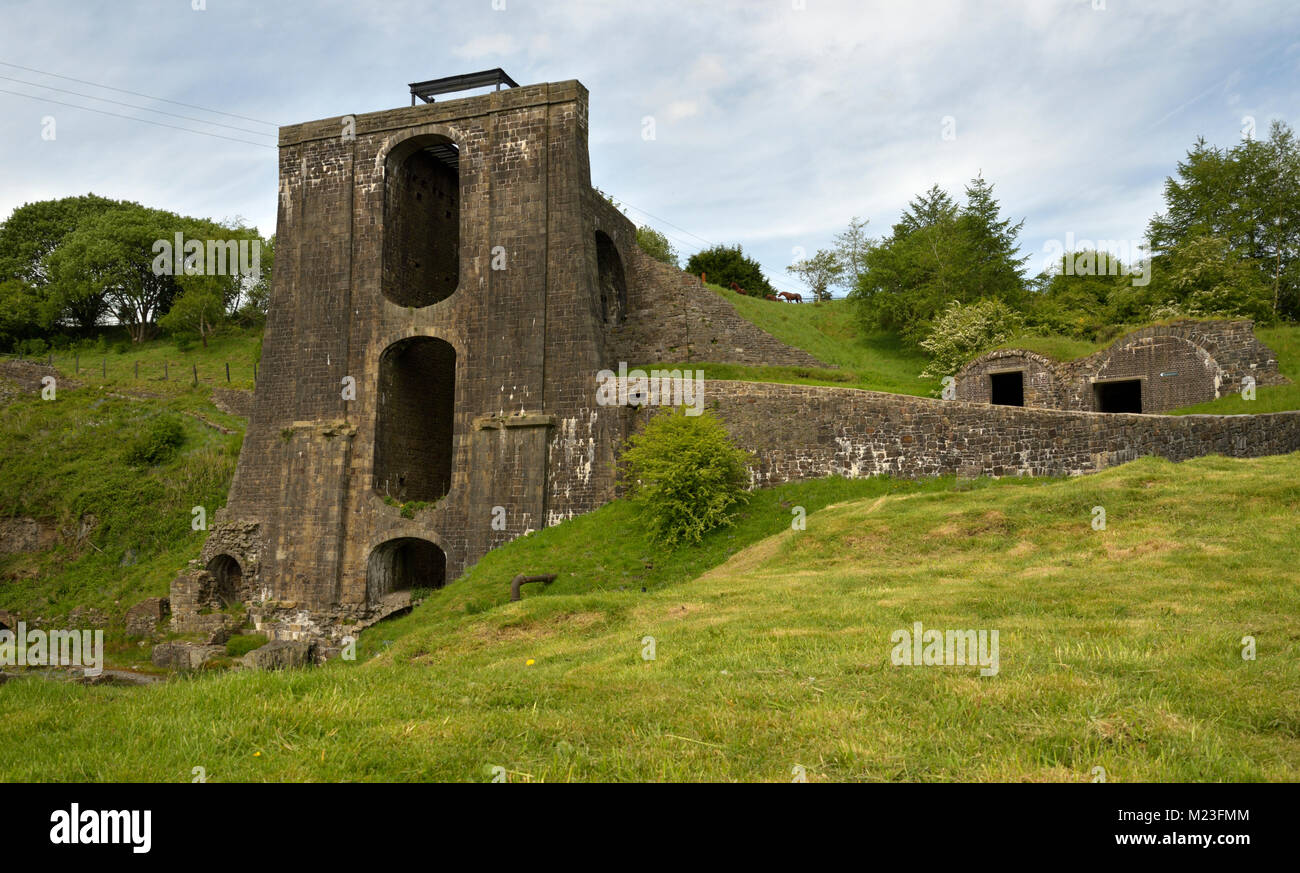 Blaenavon Weltkulturerbe, den Wasserhaushalt Tower Stockfoto