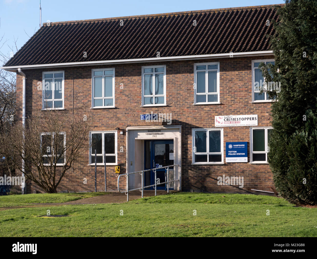 Polizeistation, Totton, Hampshire, England, Großbritannien Stockfoto