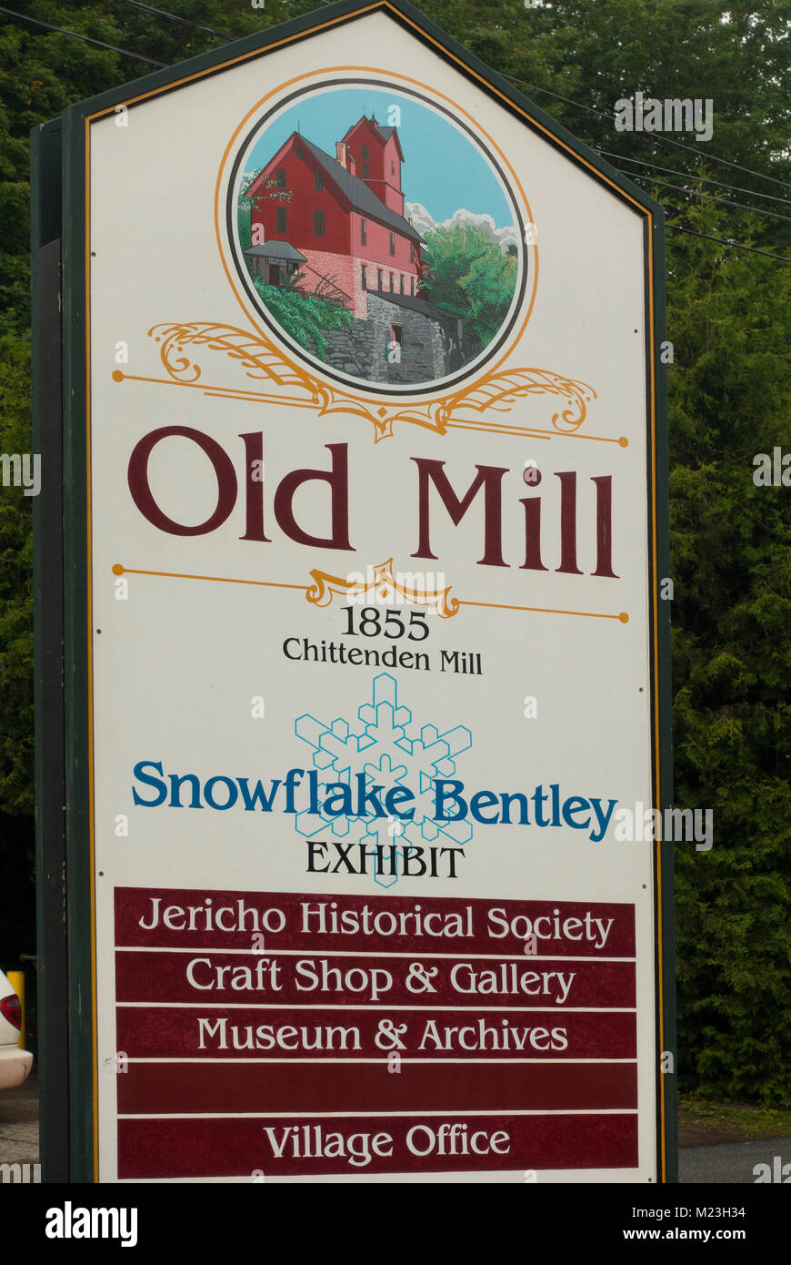 Snowflake Bentley Ausstellung am Jericho historische Gesellschaft VT Stockfoto