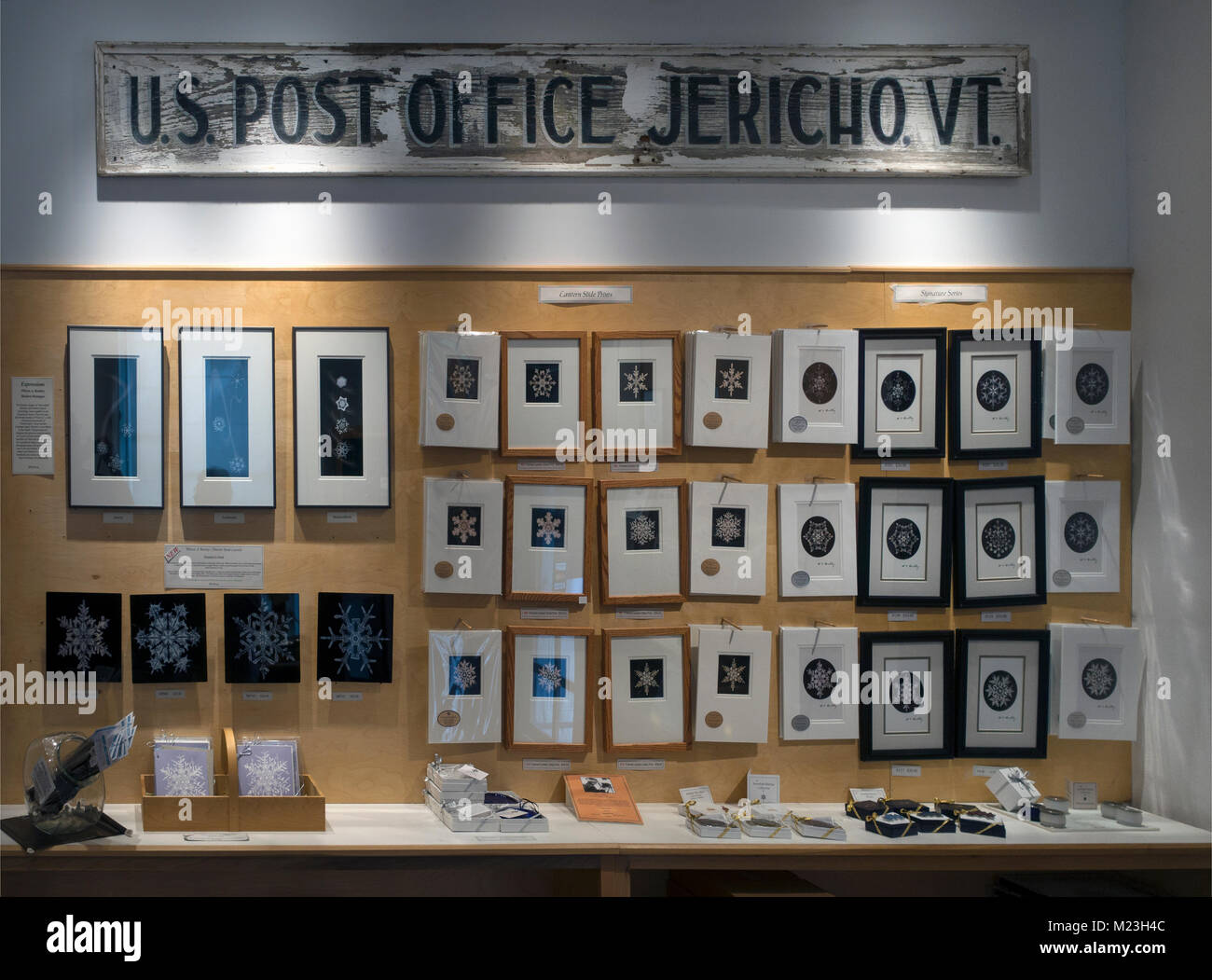 Snowflake Bentley Ausstellung am Jericho historische Gesellschaft VT Stockfoto