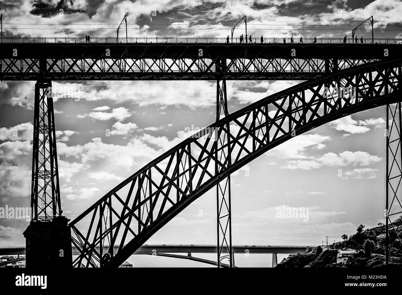 Dom Luiz Brücke in Porto, Portugal Stockfoto