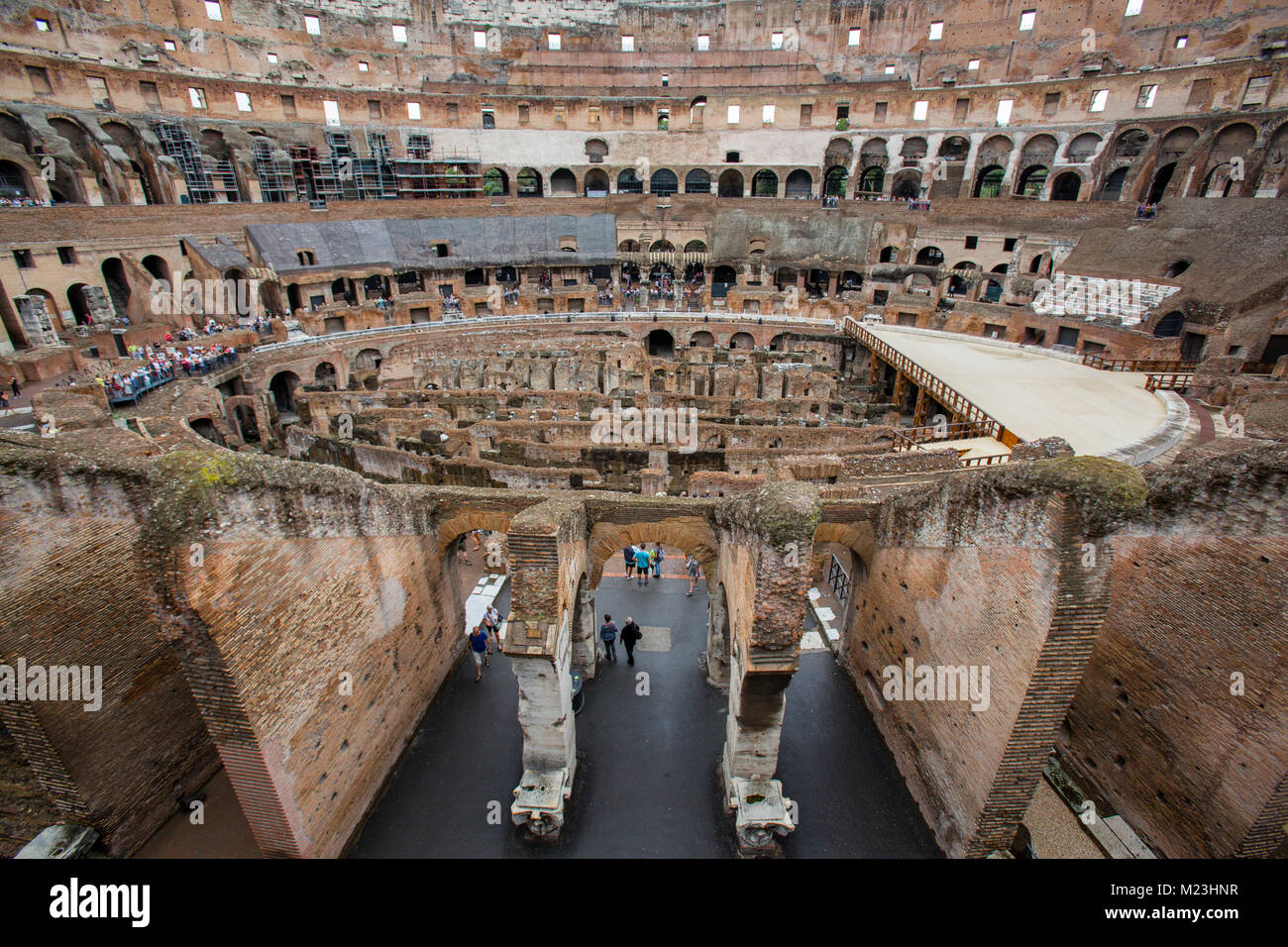 Hypogeum dem Kolosseum in Rom, Italien Stockfoto