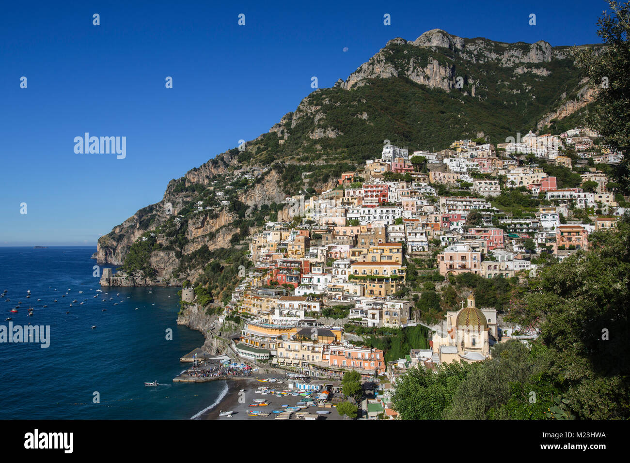 Positano Dorf an der Küste von Amalfi, Italien Stockfoto