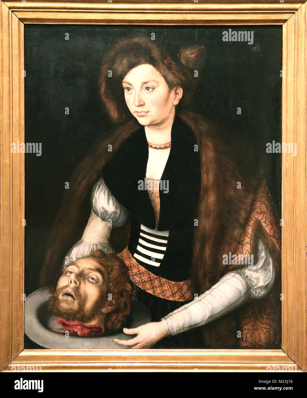 Salome mit dem Kopf Johannes des Babtist. Lucas Cranach, der Ältere (1472-1553). Öl auf Eichenholz, 1510-1515. Stockfoto
