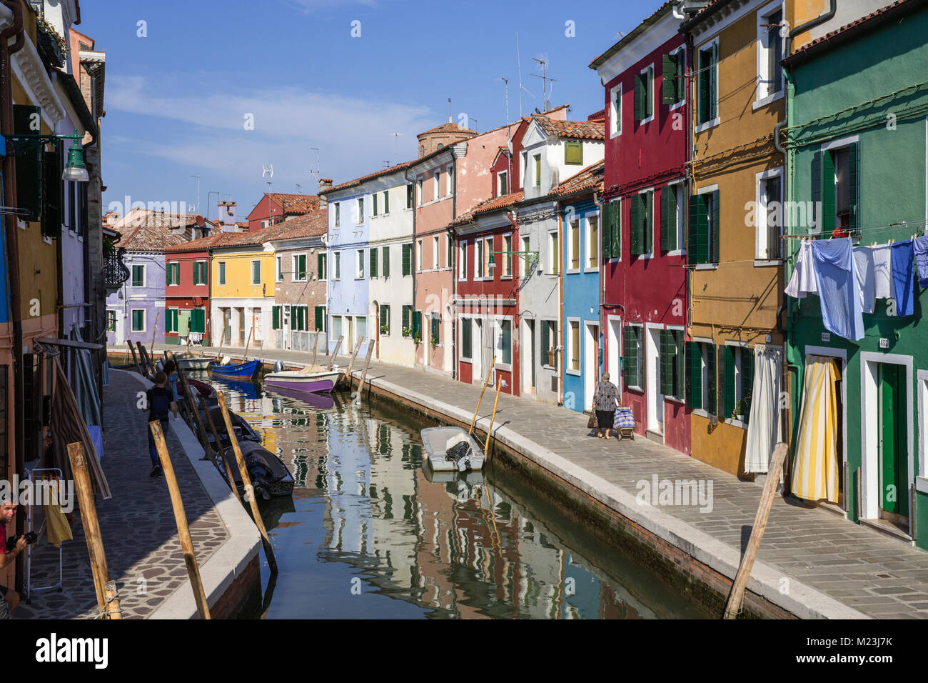 Malerische Insel Burano, Italien Stockfoto