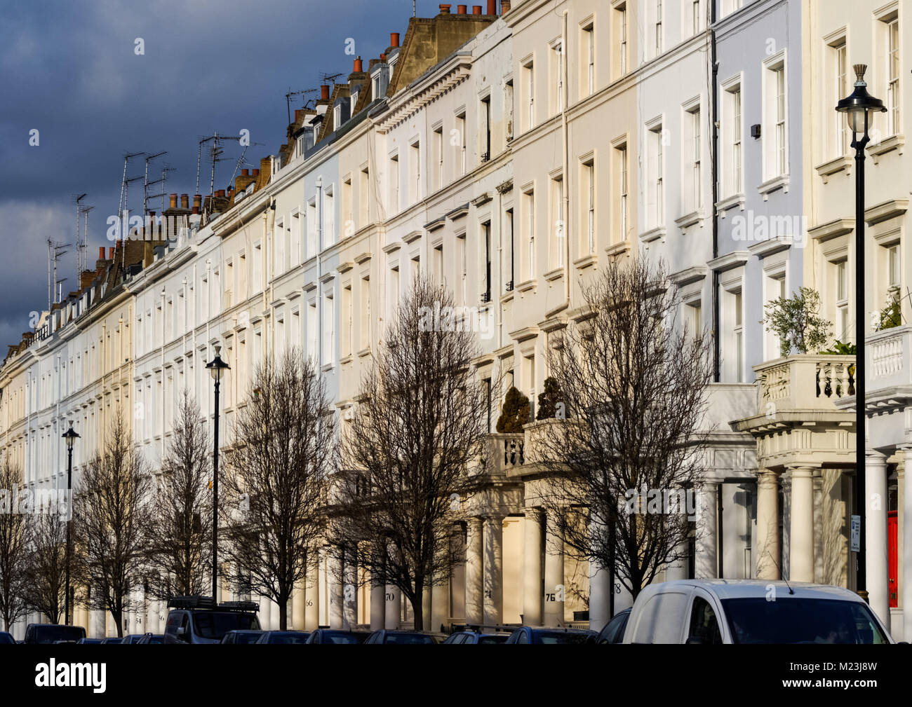 Reihenhäuser in Pimlico, London England United Kingdom UK Stockfoto