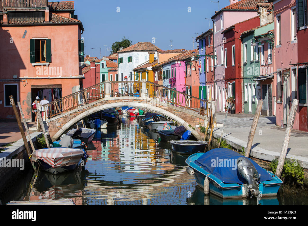 Malerische Insel Burano, Italien Stockfoto