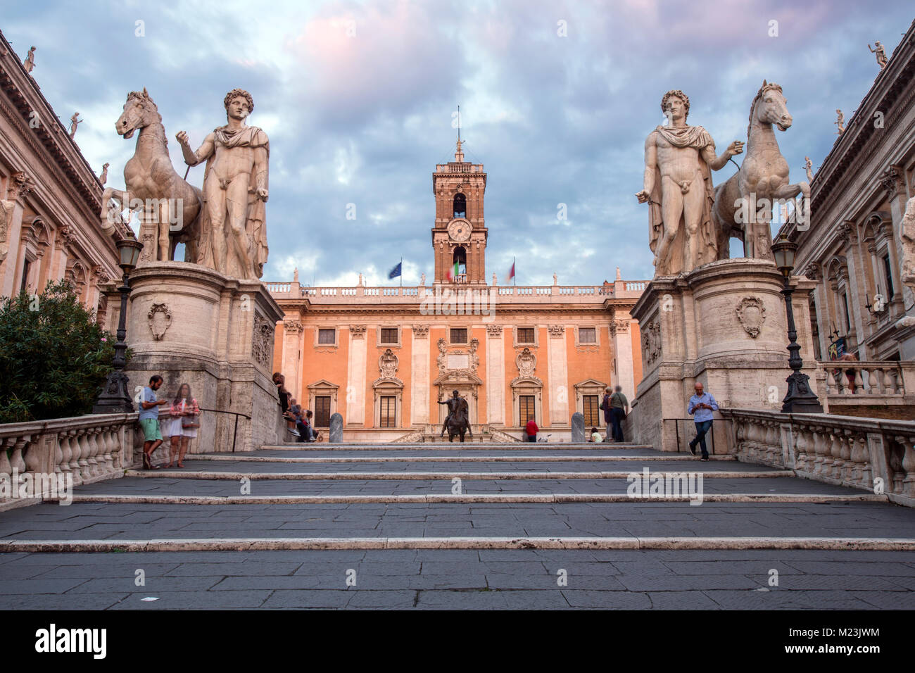 Piazzo del Campidoglio auf dem Kapitol in Rom, Italien Stockfoto