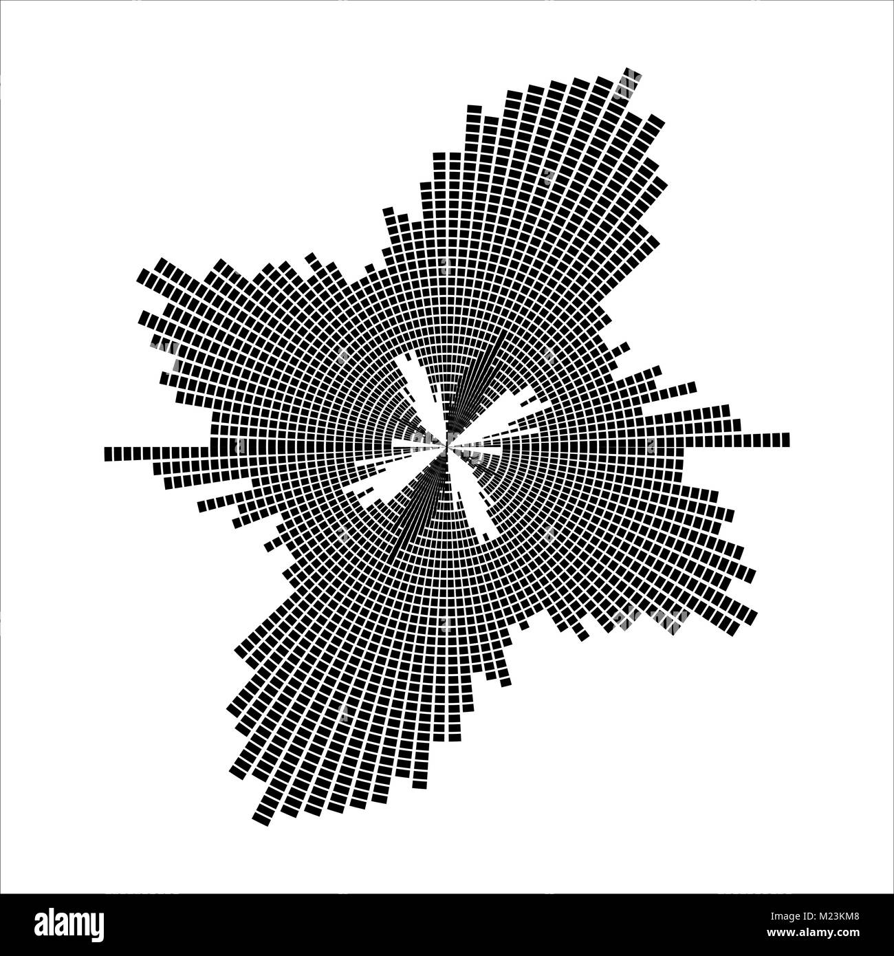 Runde Equalizer, schallwelle Symbol auf weißem Hintergrund Stock Vektor