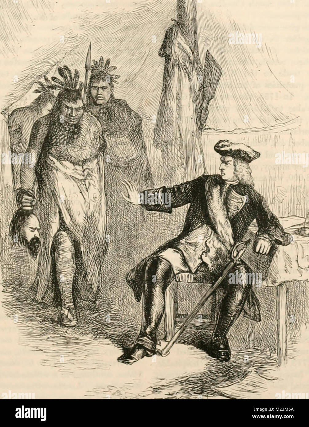 Chickasaws mit der Spanier Kopf Stockfoto
