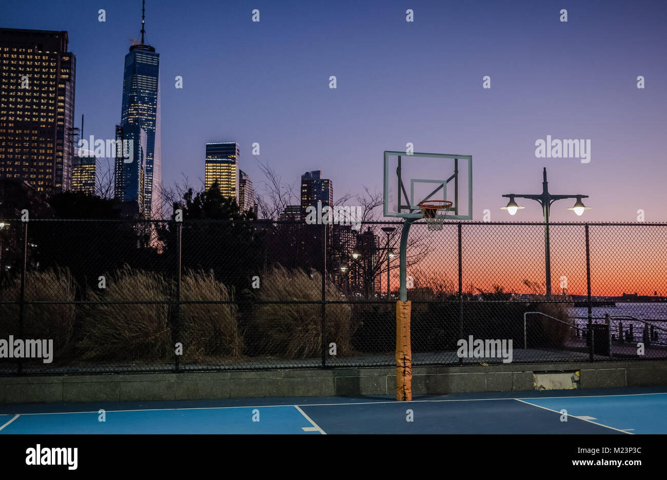 New York City sunset Stockfoto