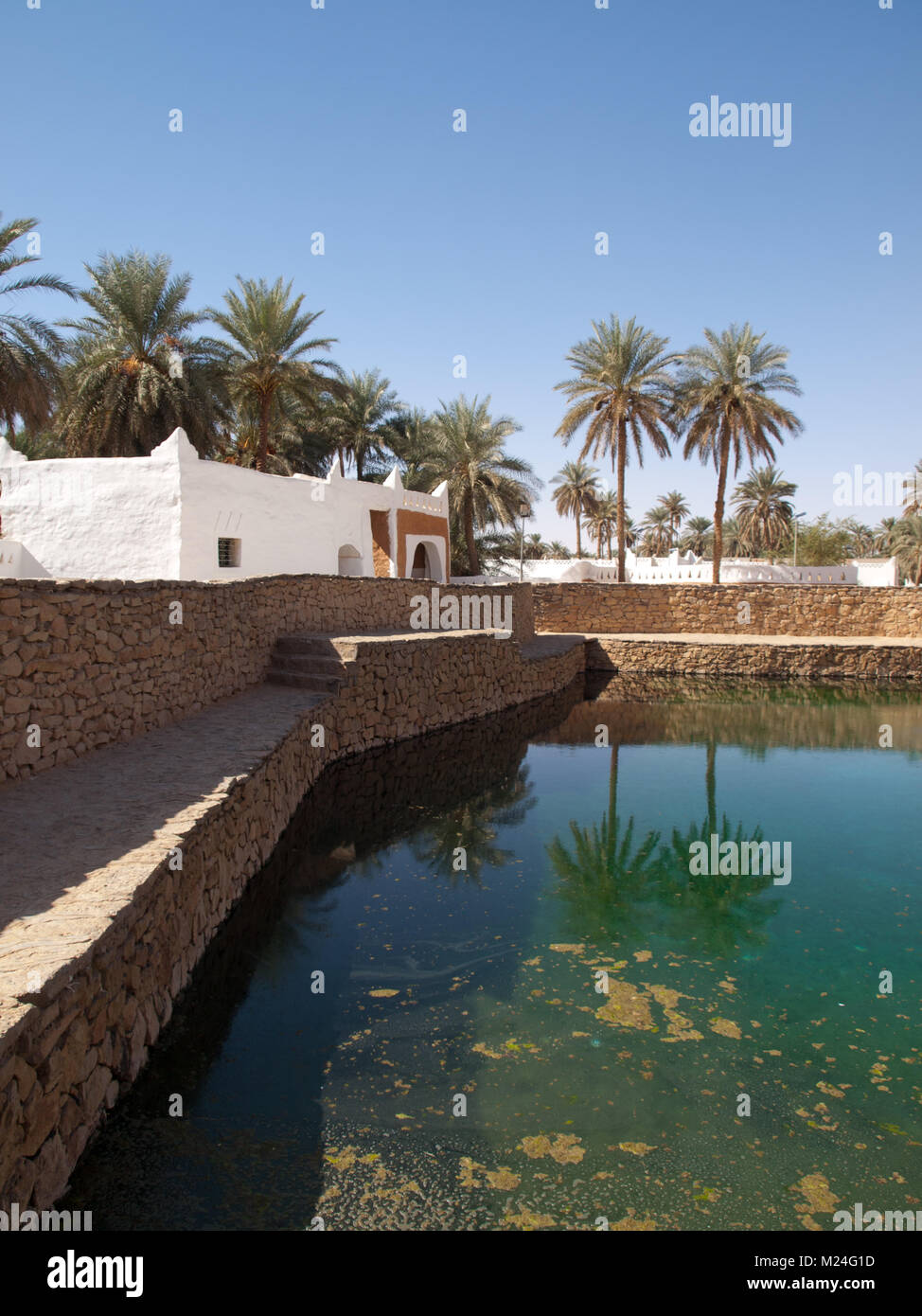 Pferd-Brunnen in Ghadames Stockfoto