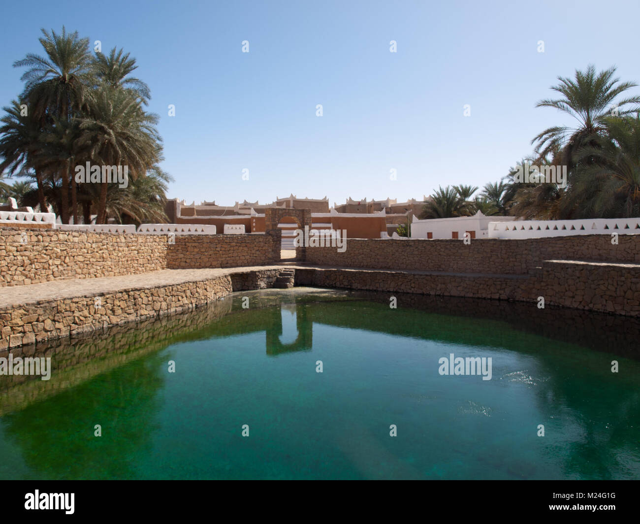 Pferd-Brunnen in Ghadames Stockfoto