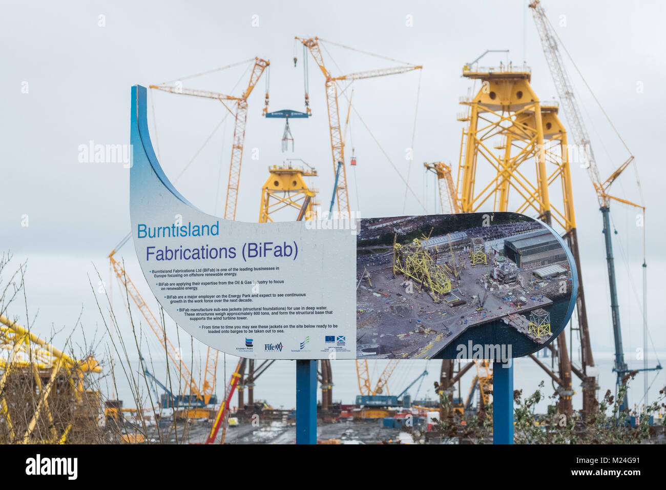 BiFab - burntisland Herstellungen Methil Burntisland Hof, Fife, Schottland, UK-Herstellung sub-meer Jacken Stockfoto