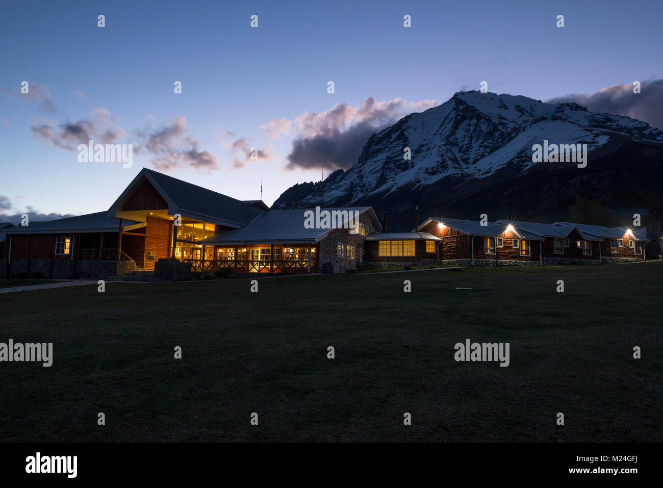 Hotel Las Torres, im Torres del Paine Nationalpark, Chile Stockfoto