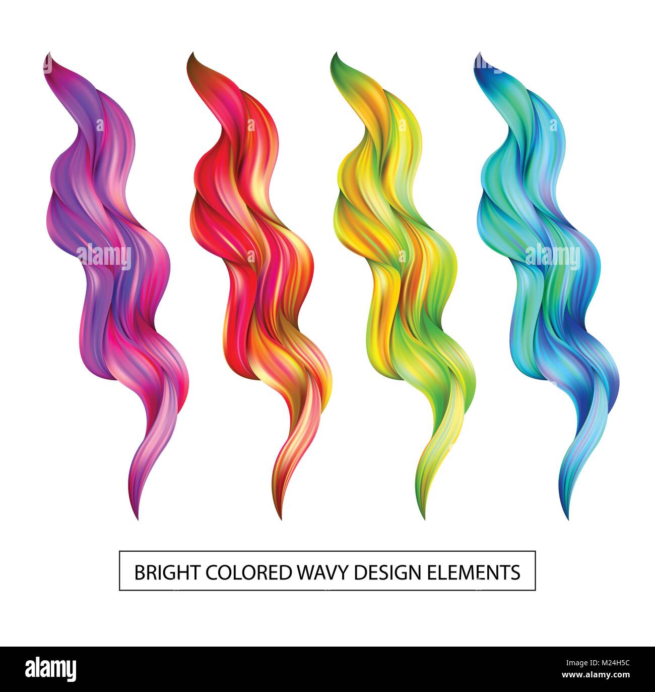 Stellen abstrakte farbenfrohe wave-Design Elemente. Vector Illustration Stock Vektor