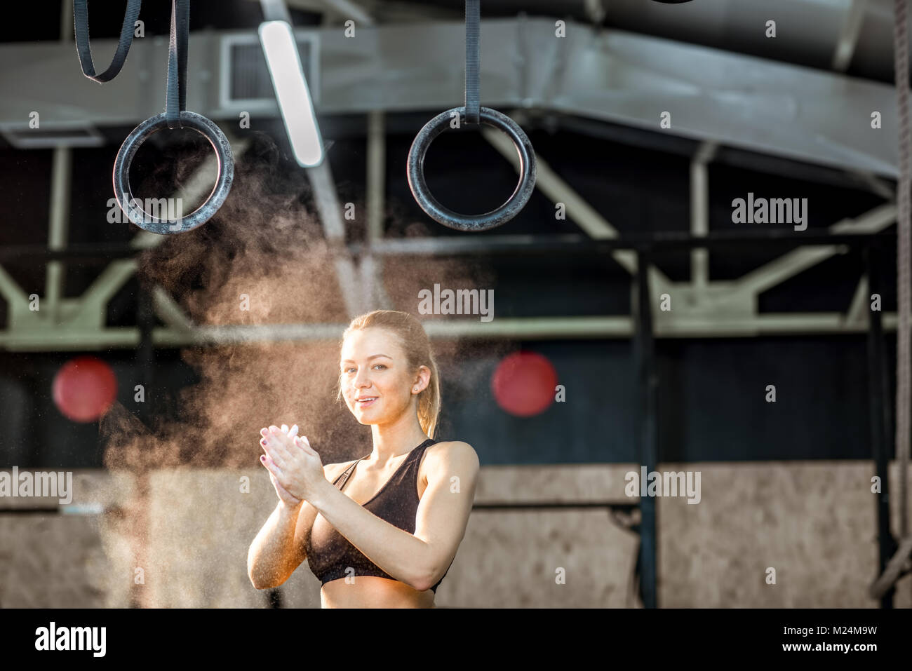 Frau gymnast Portrait Stockfoto