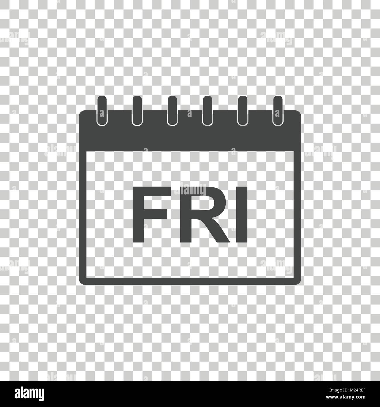 Freitag Kalender Seite Piktogramm icon. Einfache flache Piktogramm für ...