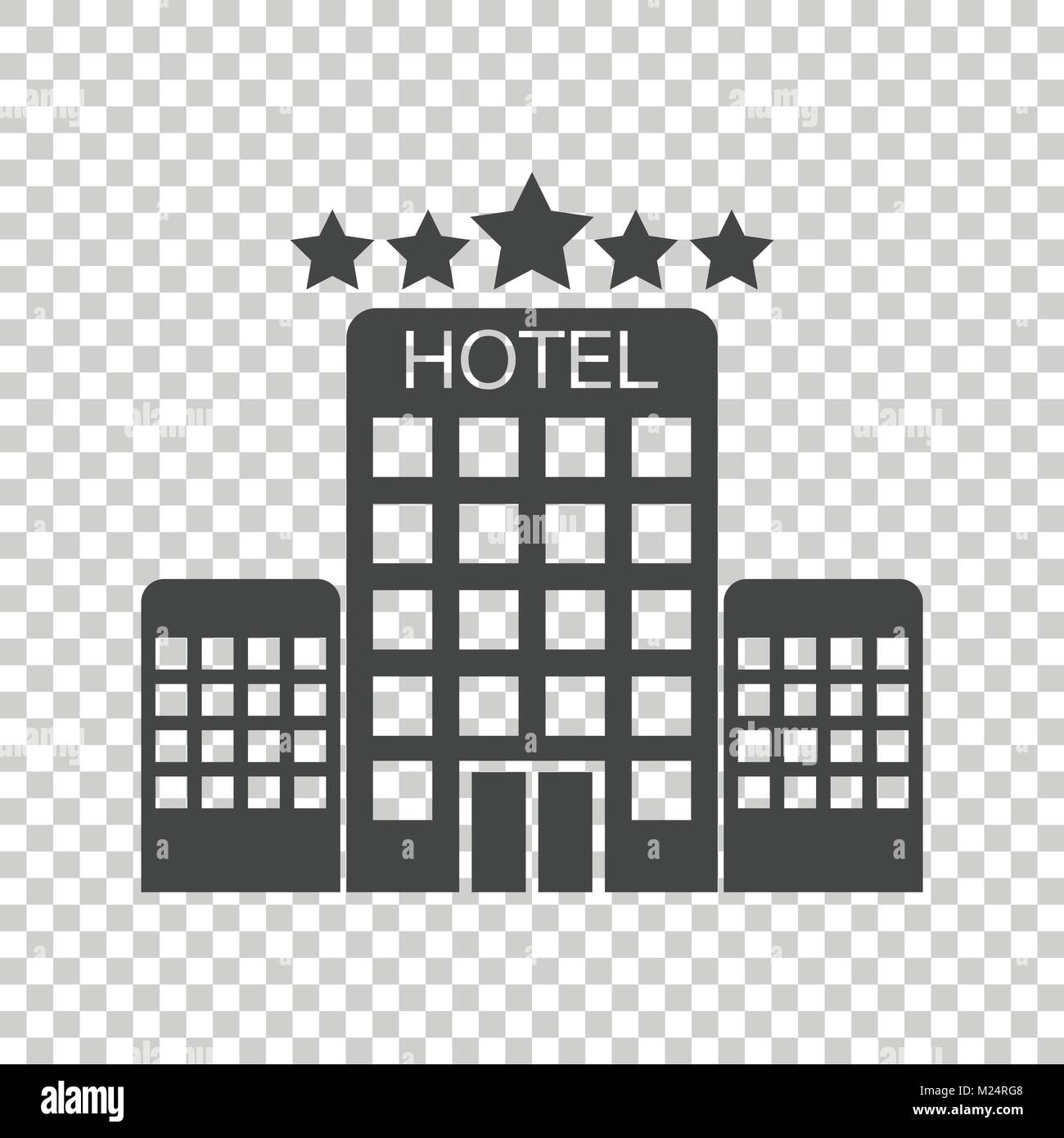 Hotel Icon auf isolierten Hintergrund. Einfache flache Piktogramm für Business, Marketing, Internet Konzept. Trendigen, modernen Vektor Symbol für Web site Design oder Stock Vektor