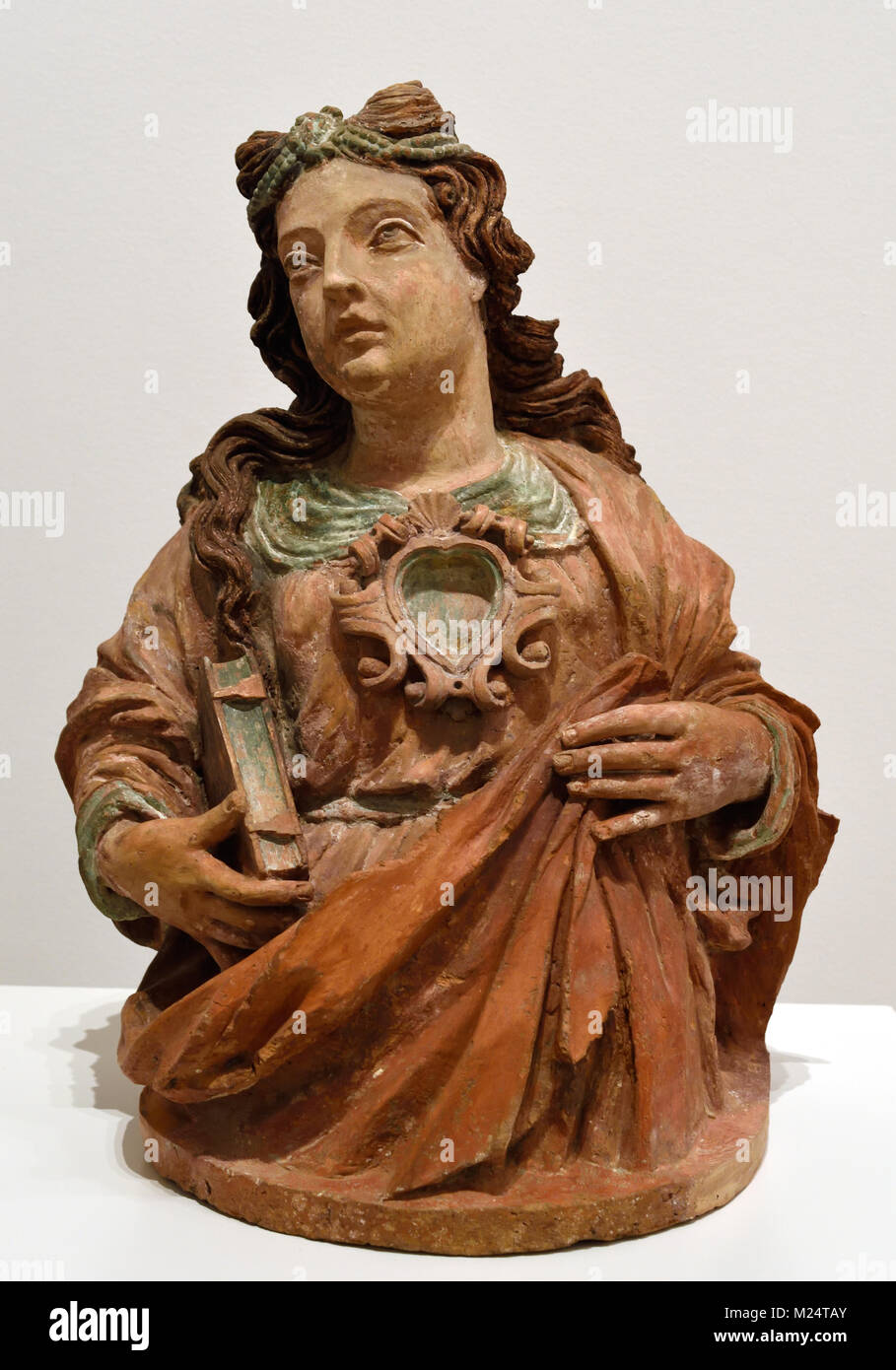 Reliquiar Büste eines weiblichen Saint 1650, Portugiesisch Workshop, Iberische, Portugiesisch, Portugal, Stockfoto