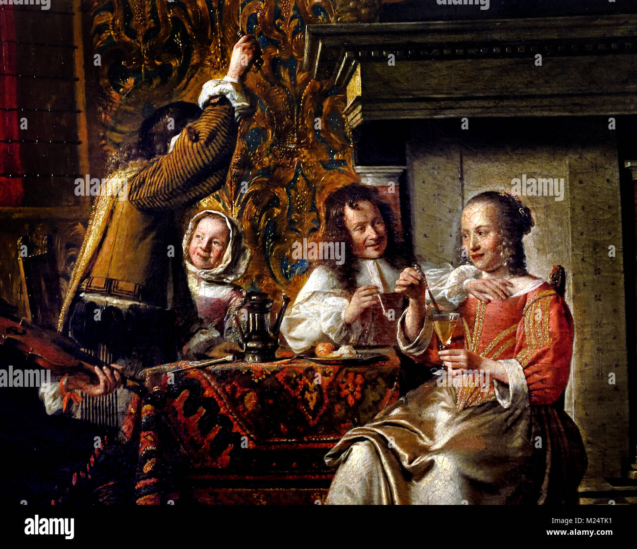 Merry Company 1663 Pieter de Hooch 1629-1684 Niederländisch Niederlande Stockfoto