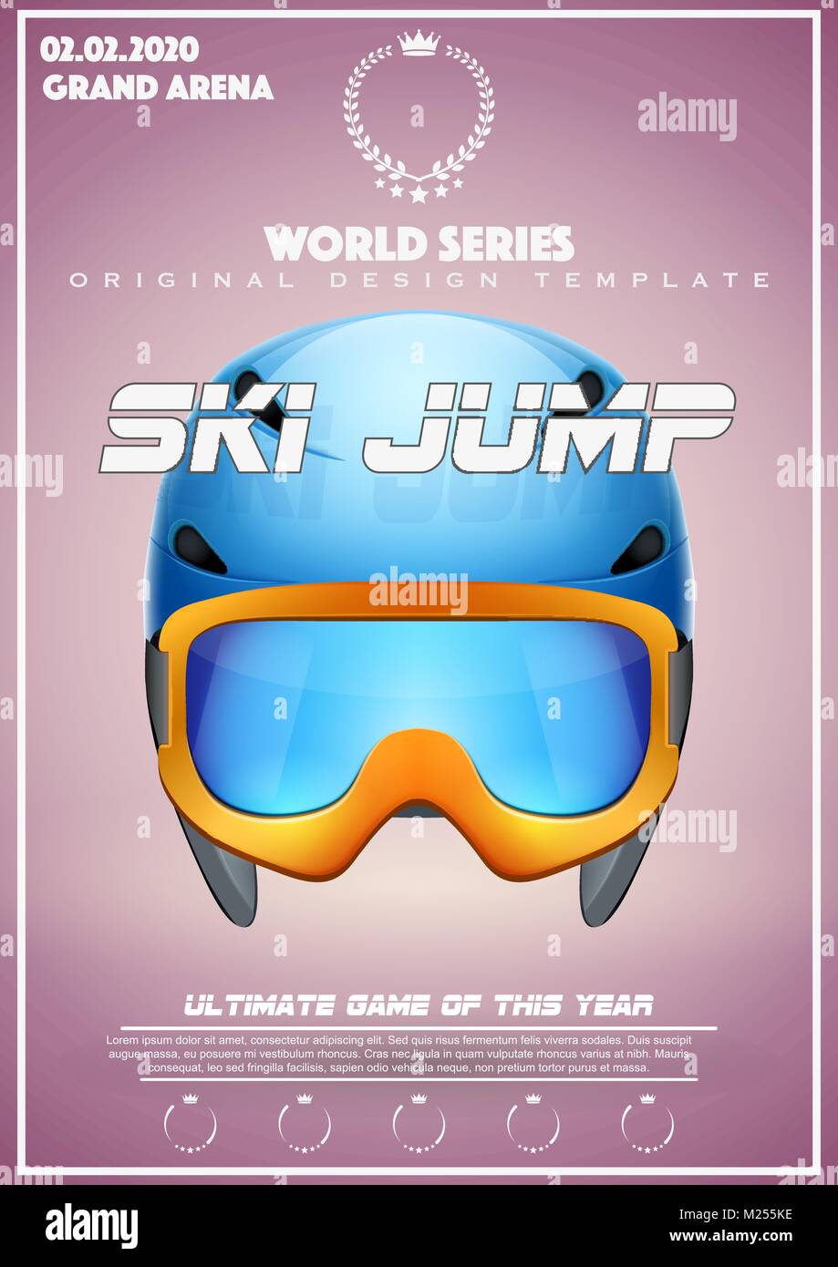 Plakat Vorlage des Winters Spiele von Big Jump Stock Vektor