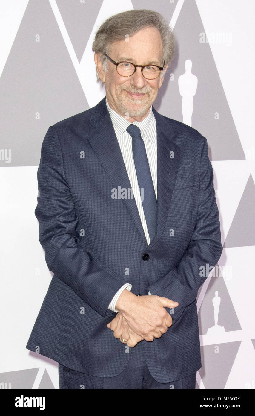 Beverly Hills, Kalifornien, USA. 5. Februar, 2018. Regisseur Steven Spielberg nimmt an der 90th Oscar Nominee Mittagessen an der Beverly Hills Hilton in Beverly Hills am Montag, den 5. Februar 2018. Quelle: David Bro/ZUMA Draht/Alamy leben Nachrichten Stockfoto