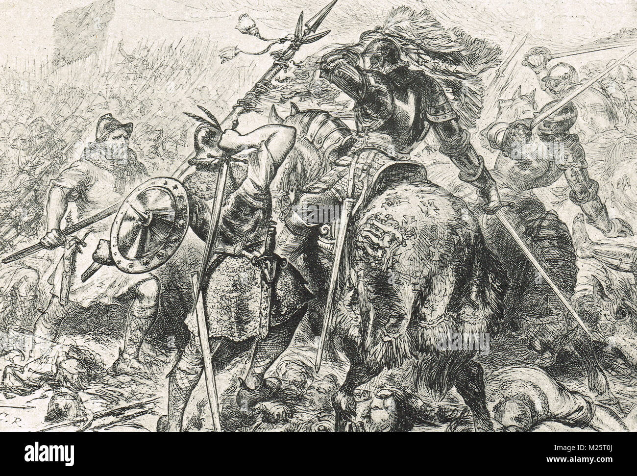 Kampf um die Standard, Schlacht von Pinkie, 10. September 1547 Stockfoto