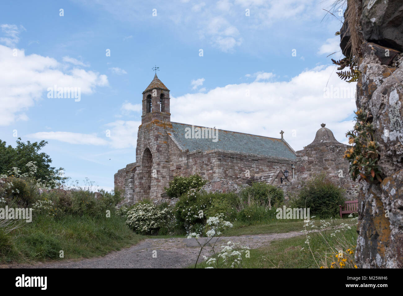 Der hl. Jungfrau Maria Kirche, Lindisfarne Stockfoto